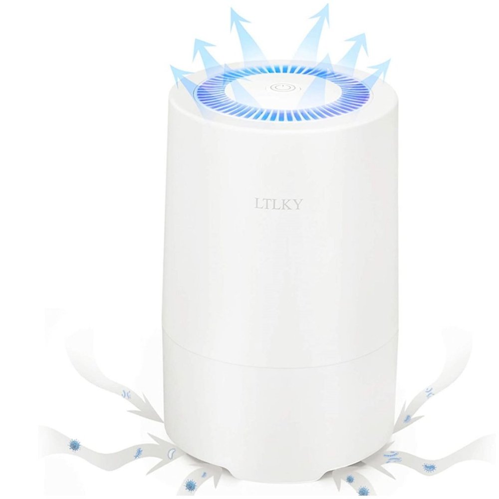 Air Purifier for Bedroom,Small Air Cleaner for Desktop,Compact Design,White,900S